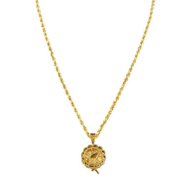 Yellow Diamond Praying Hands Pendant in 10k Yellow Gold 0.24 Ctw